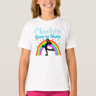 スケート用美パーソナライズされたしい生まれブルー Tシャツ