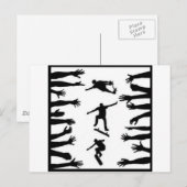 スケート群衆 ポストカード (正面/裏面)