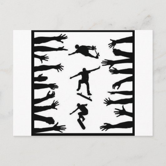 スケート群衆 ポストカード (正面)