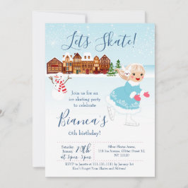 スケート誕生日の招待状 招待状
