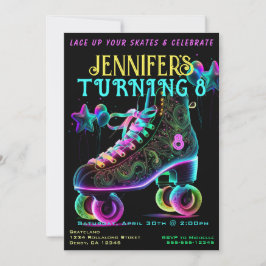 スケート誕生日パーティーの招待 招待状