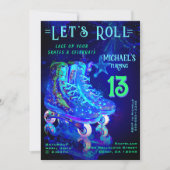 スケート誕生日パーティーの招待 招待状 (正面)