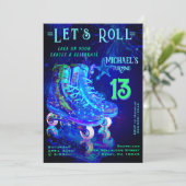 スケート誕生日パーティーの招待 招待状 (スタンド正面)