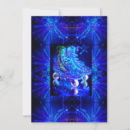 スケート誕生日パーティーの招待 招待状 (裏面)