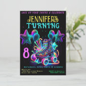 スケート誕生日パーティーの招待 招待状 (スタンド正面)