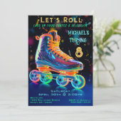 スケート誕生日パーティーの招待 招待状 (スタンド正面)