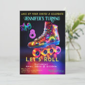 スケート誕生日パーティーの招待 招待状 (スタンド正面)