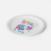 スケート誕生日転がズイントゥマッチング誕生日ガール ペーパープレート (アングル)