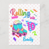 スケート誕生日転がズインマッチング誕生日ガール ポストカード (正面)