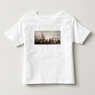 スケート選手およびゴルフは氷でパーティを楽しみます トドラーTシャツ