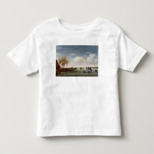 スケート選手とのオランダの景色 トドラーTシャツ