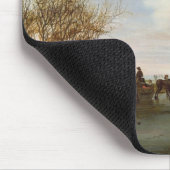 スケート選手とのオランダの景色 マウスパッド (コーナー)