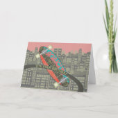 スケート選手のスケートボードの断片のためのハッピーバースデーそれ カード (正面)