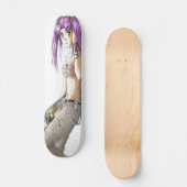 スケート選手の女の子のスケートボード スケートボード (正面)