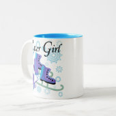 スケート選手の女の子 ツートーンマグカップ (正面左)