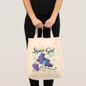 スケート選手の女の子 トートバッグ (正面(商品))