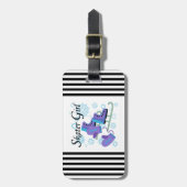 スケート選手の女の子 ラゲッジタグ (正面縦)