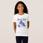 スケート選手の女の子 Tシャツ (正面フル)
