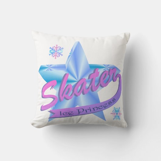 スケート選手の星の氷のプリンセス クッション (正面)