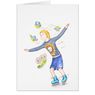 スケート選手の男の子