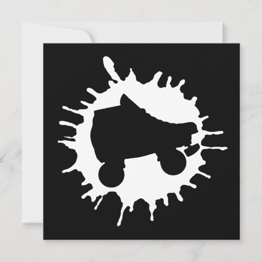 スケート靴 招待状 (正面)