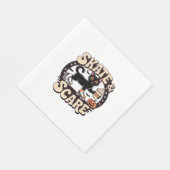 スケート&スケース – かわいい黒猫ローラースケートで滑る スタンダードランチョンナプキン (角)