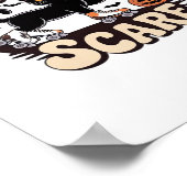 スケート&スケース – かわいい黒猫ローラースケートで滑る ポスター (角)