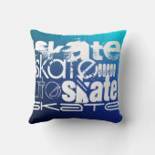 スケート；青グラデーション クッション (裏面)