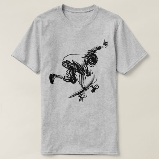 スケートTシャツをスケッチする Tシャツ (デザイン正面)