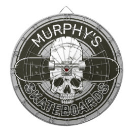 スケーパーソナライズされたターネームスカルスケートボードスケート ダーツボード