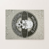 スケーパーソナライズされたター名スカルスケートボードスケート ジグソーパズル (横)