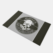 スケーパーソナライズされたター名スカルスケートボードスケート ドアマット (アングル)