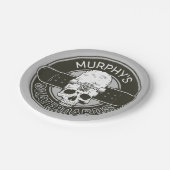 スケーパーソナライズされたター名スカルスケートボードスケート ペーパープレート (アングル)