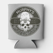 スケーパーソナライズされたター名スカルスケートボードスケート 缶クーラー (正面)