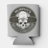 スケーパーソナライズされたター名スカルスケートボードスケート 缶クーラー (裏面)