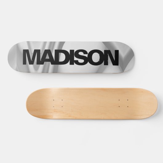 スケーパーソナライズされたトボード名ブラックグレイクール スケートボード (横)