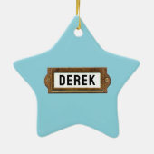 スケーパーソナライズされたトボード セラミックオーナメント (裏面)