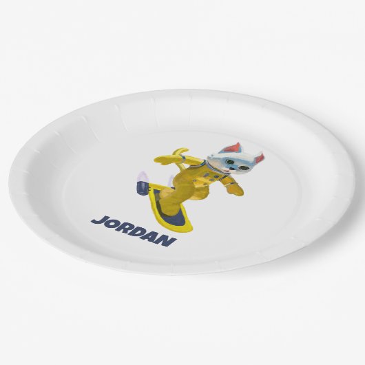 スケーパーソナライズされた飛んでいるボード磁石 ペーパープレート (アングル)