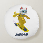 スケーパーソナライズされた飛んでいるボード磁石 ラウンドクッション (裏面)