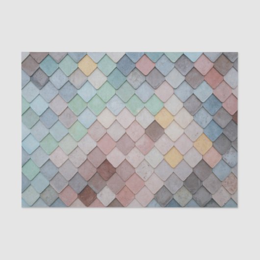 スケールの一見のフェイクな石造りのタイル 薄葉紙 (正面)