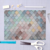 スケールの一見のフェイクな石造りのタイル 薄葉紙 (クラフト)