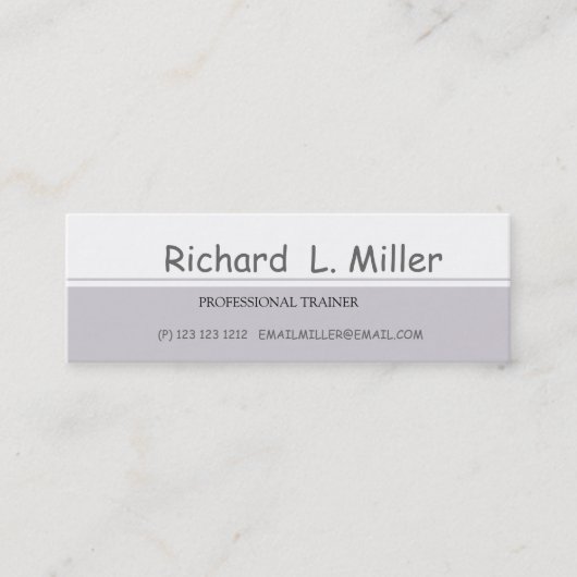 スケールシンプルな抽象芸術アートパーソナルトレーニング スキニー名刺 (正面)