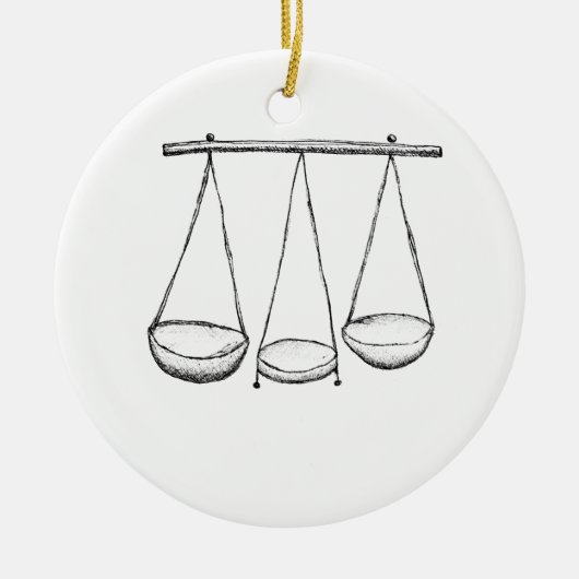 スケール セラミックオーナメント (正面)