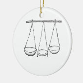 スケール セラミックオーナメント (左)