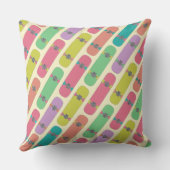 スケー予測できなカラフルボードのパターン クッション (裏面)