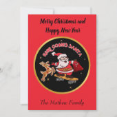 スケー来ボード・クリスマスにサンタ シーズンカード (正面)