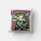 スケー祝ボードにクールカエルを乗せて クッション (正面)