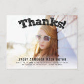 スケ感謝していッチ写真モダン卒業 ポストカード (正面)