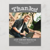 スケ感謝していッチ写真モダン卒業 ポストカード (正面)