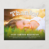 スケ感謝していッチ写真モダン卒業 ポストカード (正面)